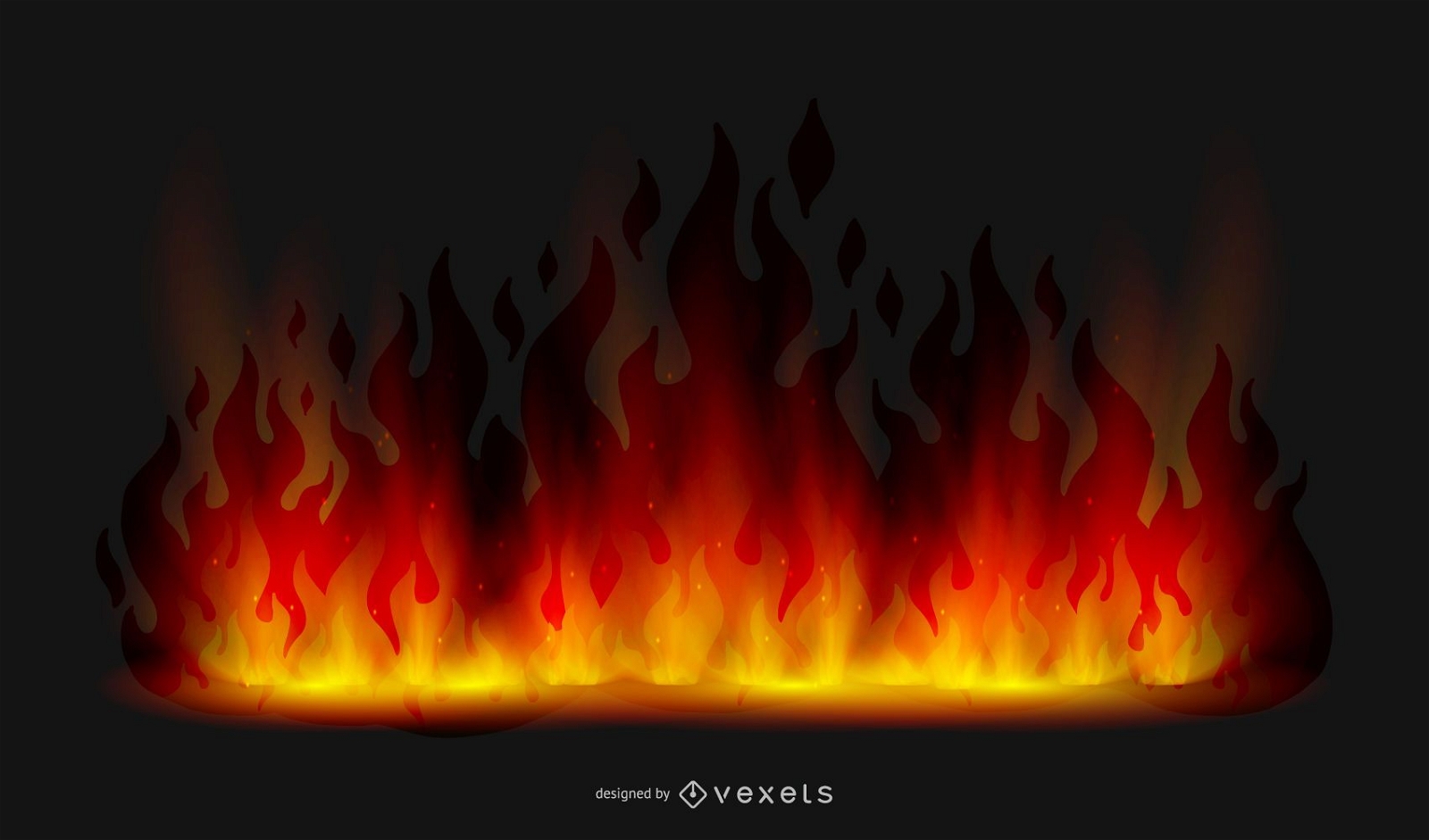 Realistic Leaping Flames Background