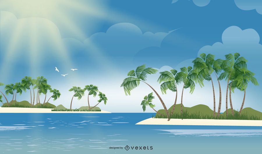 Fresh Beautiful Tropical Ocean Island Fresh Beautiful Tropical Ocean Island