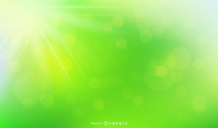 Fundo verde com luz natural do bokeh do sol
