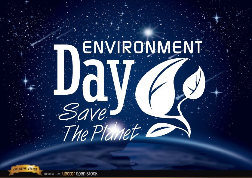 Dia do meio ambiente planeta Terra vista do espa?o