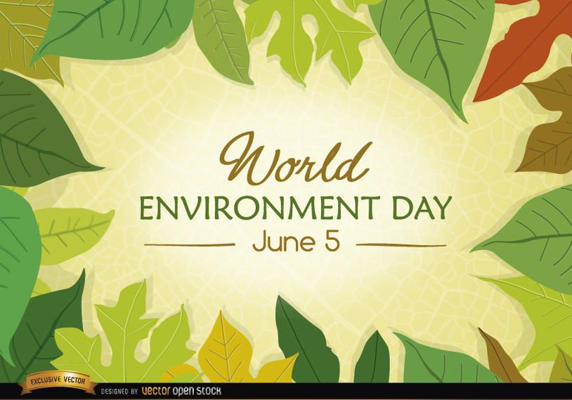 Hojas que rodean el Día Mundial del Medio Ambiente. Hojas que rodean el Día Mundial del Medio Ambiente.