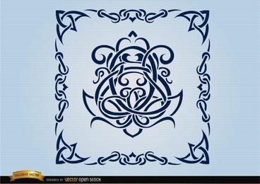 Celtic swirls ornamental frame