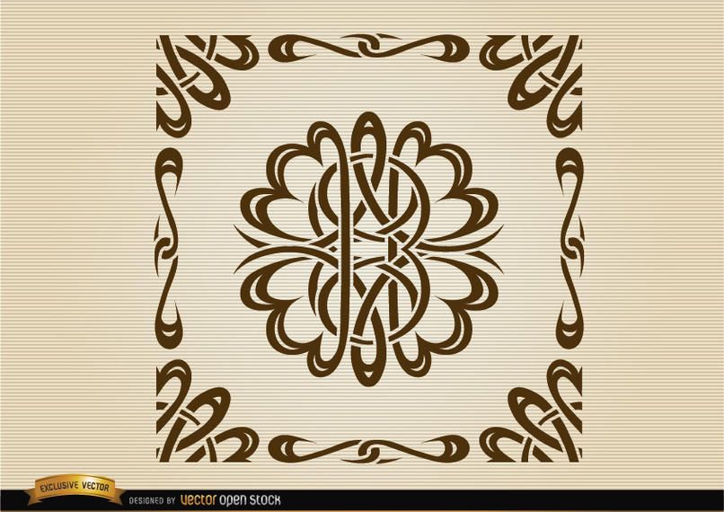 Curved lines ornamental borders Curved lines ornamental borders