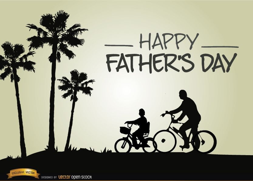Father?s day riding bike with son.