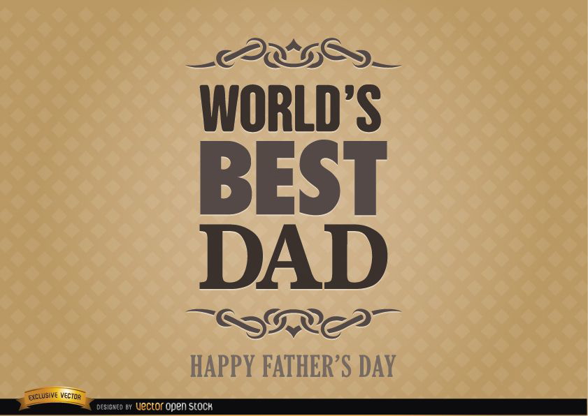 Etiqueta del día del padre mejor papá del mundo