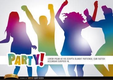 Pessoas dançando em promoção de festa