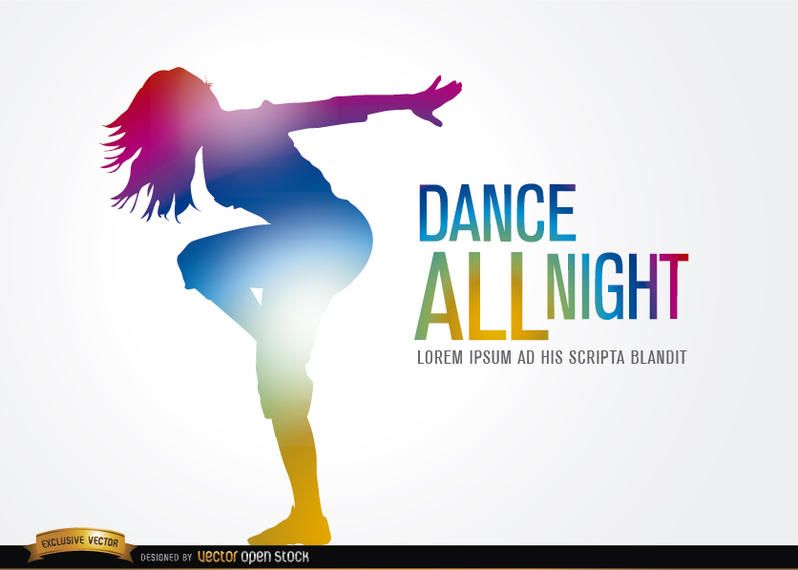 Figura de niña bailando coloreada Figura de niña bailando coloreada