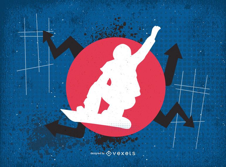 Vetor de gotejamento urbano snowboarder Vetor de gotejamento urbano snowboarder