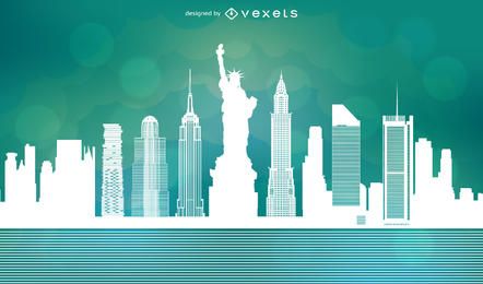 Vector de horizonte de Nueva York