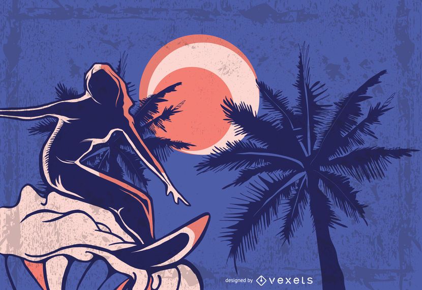 Summer Themed Grungy Surfer Background Summer Themed Grungy Surfer Background