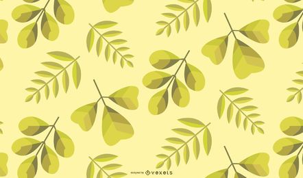 Green Autumn Leaves Background Vector Download