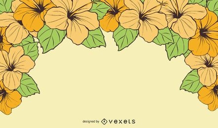 Fundo brilhante de flores havaianas de verão
