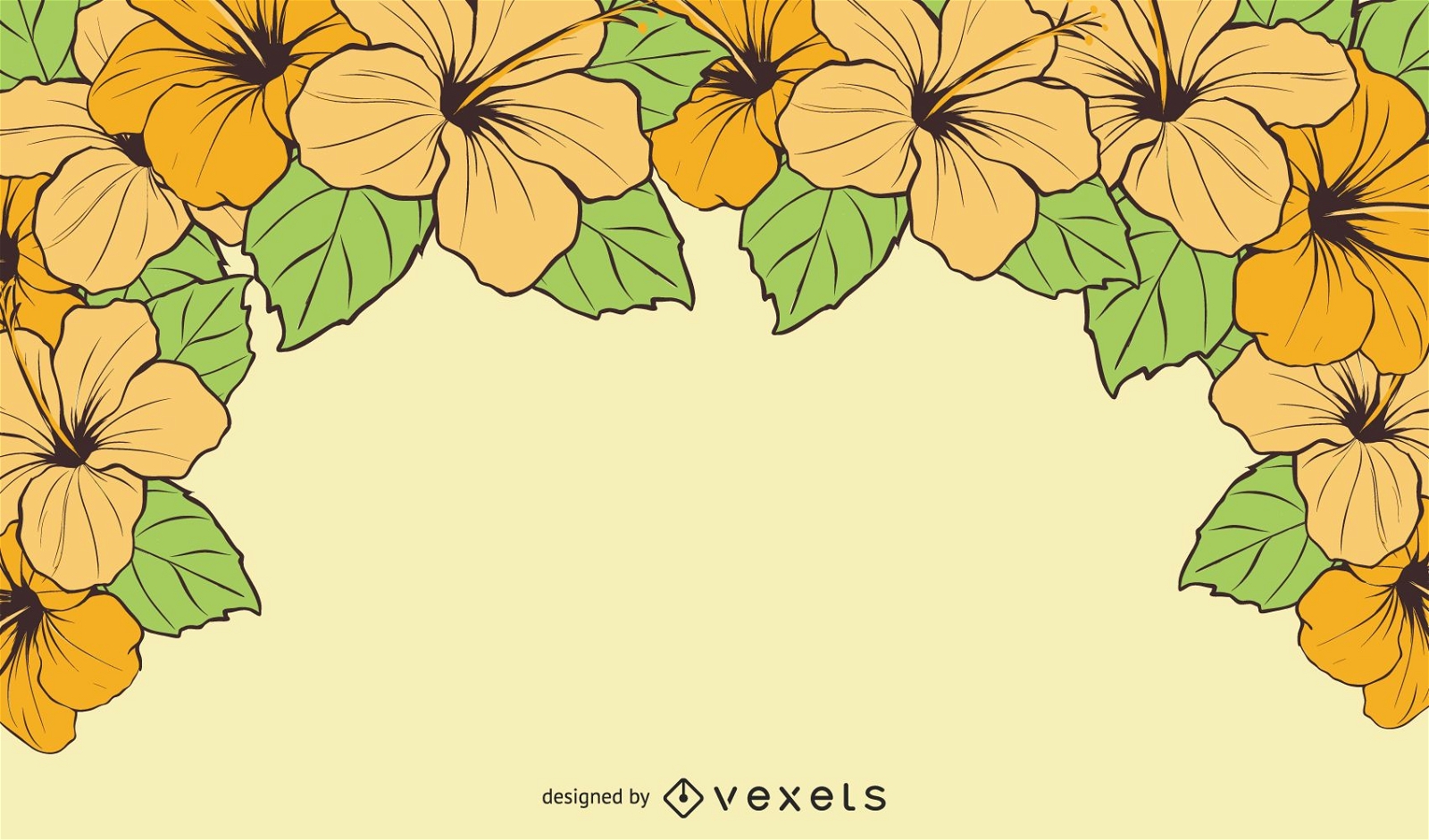 Fundo brilhante de flores havaianas de ver?o