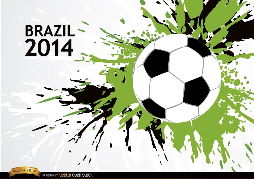 Grunge-Fu?ball Brasilien 2014