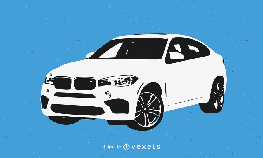 Coche BMW blanco y negro Coche BMW blanco y negro