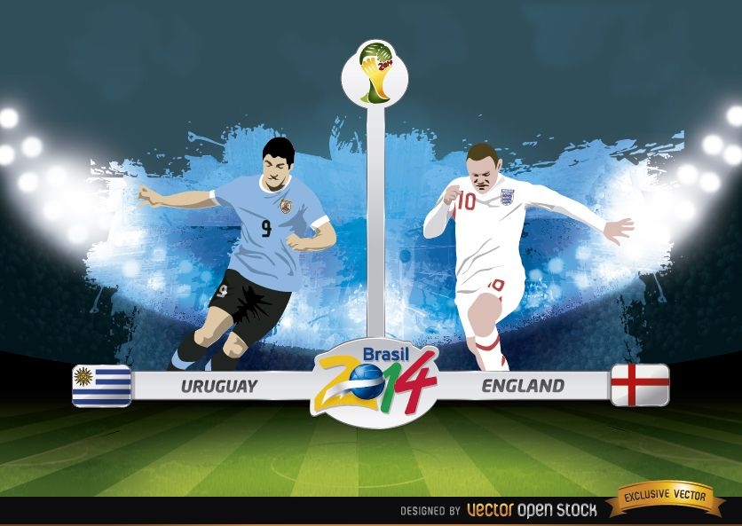 Uruguay gegen England Brasilien 2014 WorldCup Match