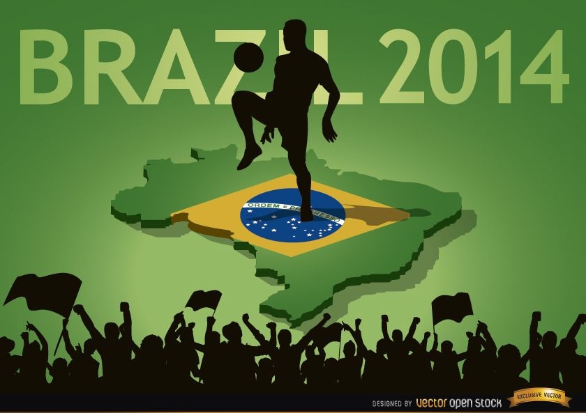 Brasilien 2014 Country-Fan-Massen