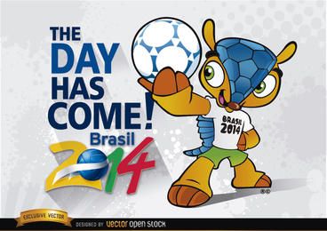 Brasil 2014 começa com mascote Fuleco