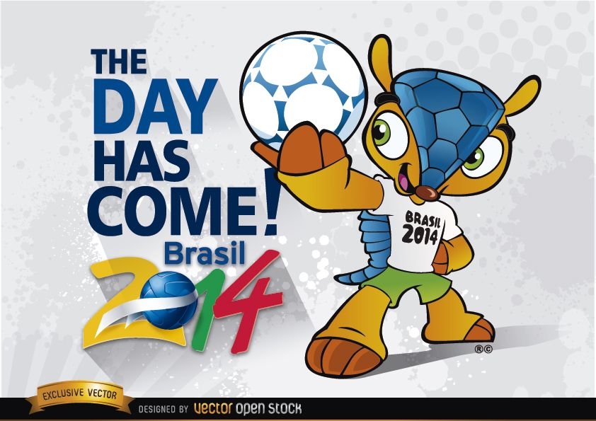 Brasil 2014 come?a com mascote Fuleco