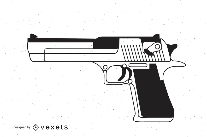 Revólver Black & White Desert Eagle Revólver Black & White Desert Eagle