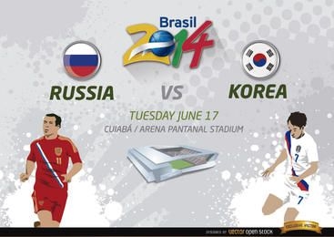 Russia Vs. Korea match for Brazil 2014
