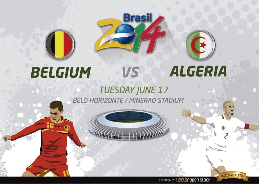 Bélgica vs. Partido de Argelia por Brasil 2014