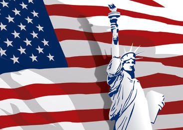 Tag der Unabhängigkeit mit Liberty Satue Tag der Unabhängigkeit mit Liberty Satue