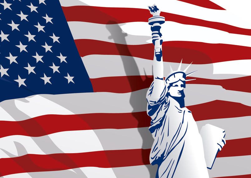 Dia da Independência com a Liberdade Satue Dia da Independência com a Liberdade Satue
