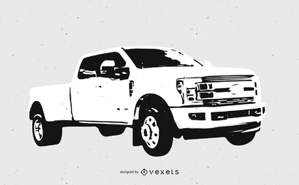 Ford Pickup Truck Sketch Vector Download