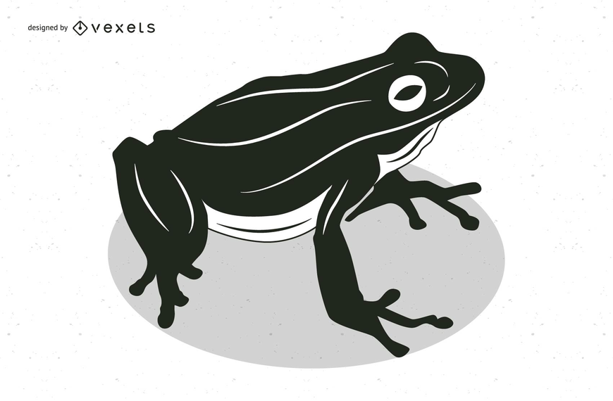 Black & White Comic Style Frog Black & White Comic Style Frog