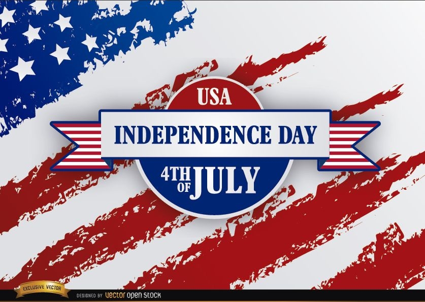 Independence Day Ribbon grunge USA flag 