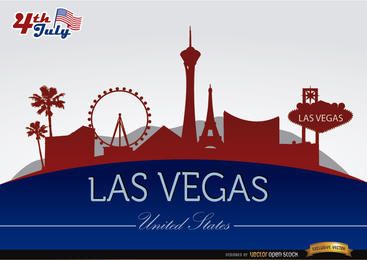 Siluetas de la ciudad de Las Vegas el 4 de julio. Siluetas de la ciudad de Las Vegas el 4 de julio.