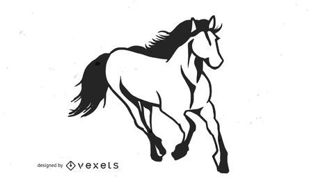 Arte creativo del caballo encabritado