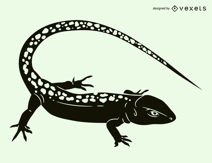 Lagarto, silueta, ilustração Lagarto, silueta, ilustração