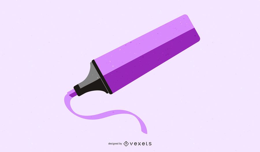 Flat Purple Color Marker Pen Vector Download