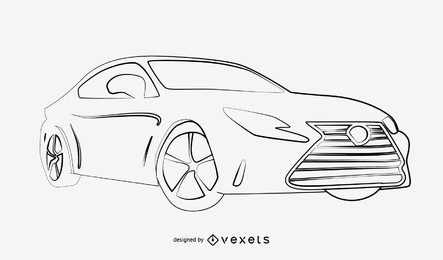 Sketchy Traced Mercedes-Benz SL
