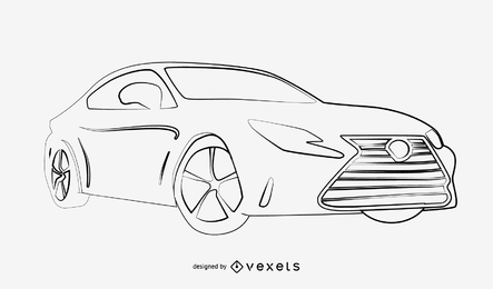 Sketchy Tracing Mercedes-Benz SL