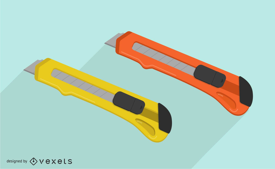Office knife vector Office knife vector