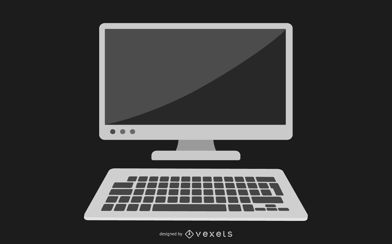 Desktop Monitor and Keyboard