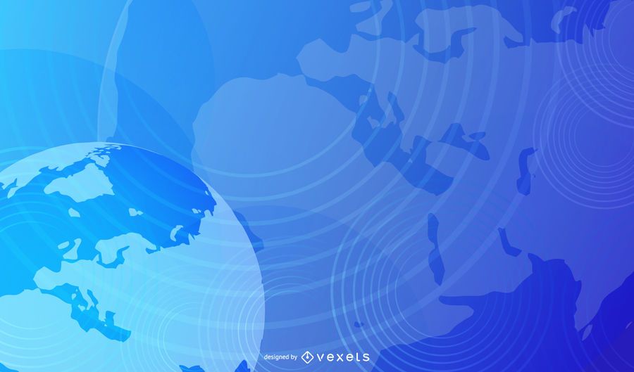 Fundo de negócios de borda curvy globo azul Fundo de negócios de borda curvy globo azul