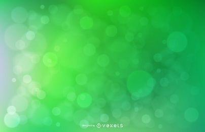 Abstract Bokeh Circles on Green Background