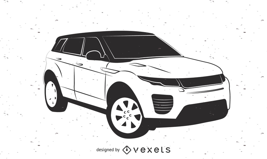 Esboço do carro Range Rover Evoque Esboço do carro Range Rover Evoque