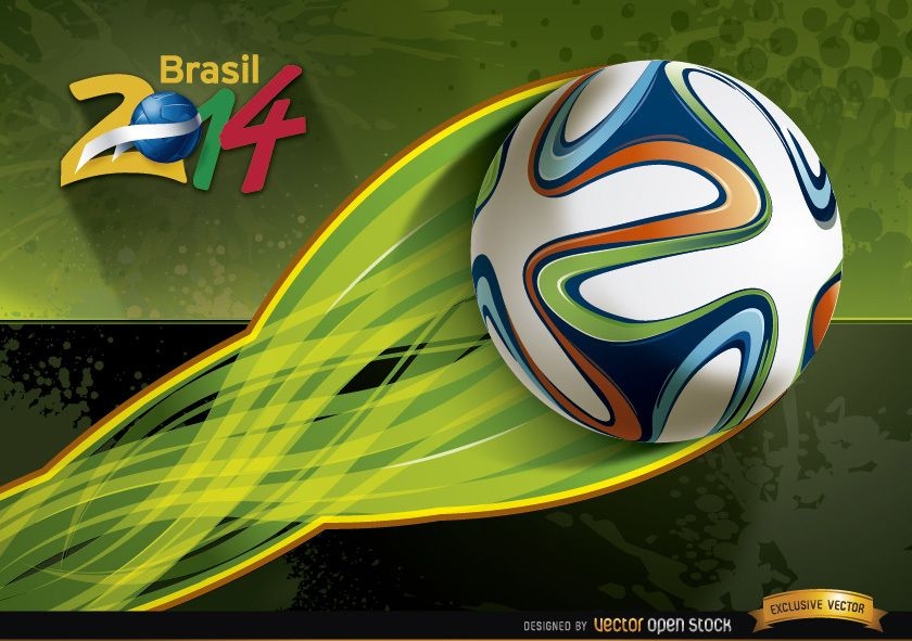Brasil 2014 football energy trail wallpaper