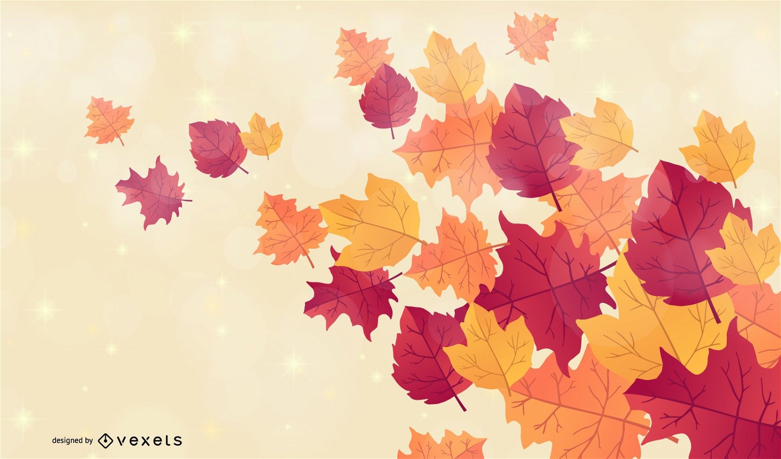 Glühender Herbstlaub-Hintergrund