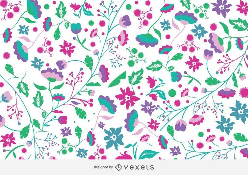 Flippiger Blumen-Garten-bunter Hintergrund Flippiger Blumen-Garten-bunter Hintergrund