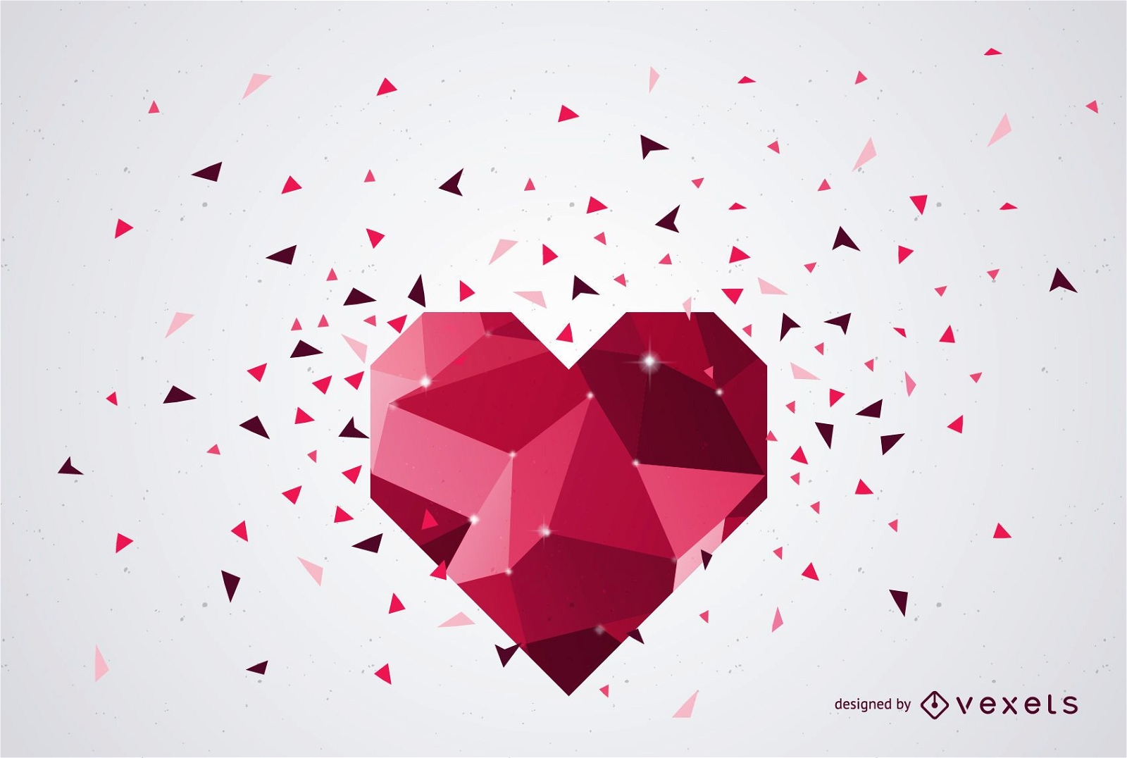 Diamant-Textur-roter Valentinstag-Hintergrund