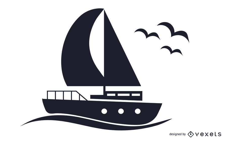 Abstrakte kreative Segelboot-Grafik Abstrakte kreative Segelboot-Grafik