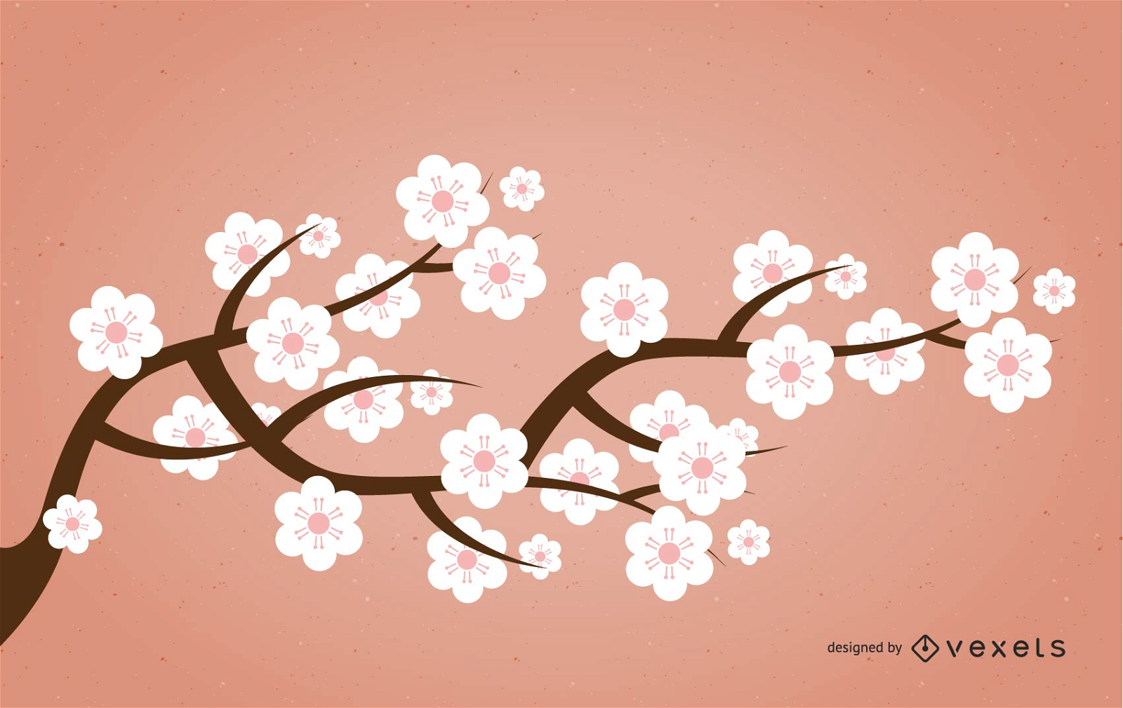 Ramo de Sakura com flores rosadas