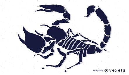 Scorpion Detailed Silhouette Design