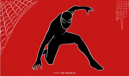 Bosquejo abstracto del hombre araña